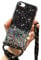 LCHULLE Handykette Handyhülle für iPhone 6,iPhone 6S Hülle mit Kordel Umhängenhülle Necklace Schutzhülle mit Band Silikon Case für iPhone 6/6S Schwarz
