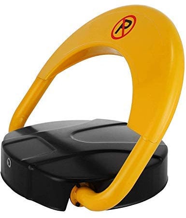 VEVOR Blocco Parcheggio Automatico con Telecomando Elettronico, Parcheggio Privato, Blocco Parcheggio con Allarme Barriera Automatica Strumento Allarmato, Batteria NON Inclusa