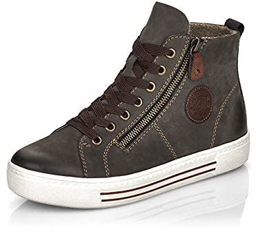 Remonte Damen Bequemschuhe D0972, Frauen Schnürhalbschuhe,lose Einlage,Komfortschuhe,Halbschuhe,schnürschuhe,schnürer,bequem,grau,37 EU / 4 EU