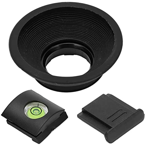 VBESTLIFE Set di Oculari per Fotocamera, Oculare per Fotocamera, Oculare, Mirino, Protezione di Ricambio per Nikon D700, D800, D4, D3S, D3X, D2X, D2H, F5, F6, con Livella a Slitta e Copertura