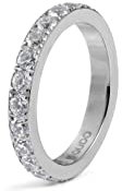 Qudo Vorsteckring ETERNITY BIG Memoryring Edelstahl silber (56 (18))