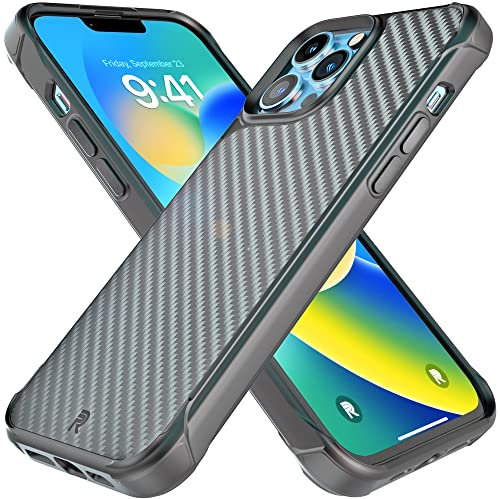 REBEL Phone iPhone 13 Pro Max Case Series Gen-3 Aramid Fiber, MagSafe Compatible, Protective Shockproof Corners, Metal Buttons, Slim Fit Grip Case for iPhone 13 Pro Max 6.7 Inch 2021 (Black)