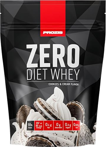 Prozis Zero Diet Whey 750 gr - proteine senza zucchero, senza grassi - vari gusti a scelta - (biscotto e crema)