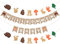 PAPERKIDDO Willkommen Zuhause Baby Banner Dekorationen Set, Wald Baby-Dusche Deko Welcome Baby Banner Zubehör, Passend für Baby Party Geburtstagsfeier mit Dekorationen Waldparty-Fahne
