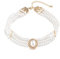BSLVWG Wedding suite Pearl choker collier 4 rangées choker Simulation Pearl plaqué rhodium élégant charme collier féminin multicouche choker Chain round (01)