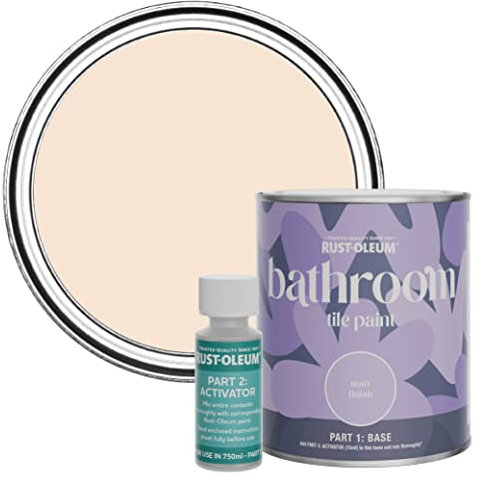 Rust-Oleum Pink Water-Resistant Bathroom Tile Paint in Matt Finish - Melrose 750ml