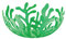 Alessi Mediterraneo ESI01/21GR - Frutero de Design, en Acero Colorado con Resina Epoxidica, Diámetro 21 cm, Verde