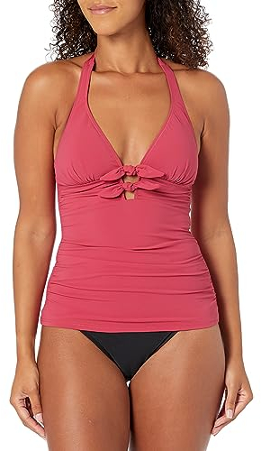 Profile by Gottex Damen Dandy Bow Tie Halter Tankini-Oberteil, kirschrot, 40