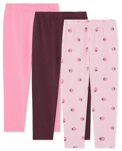 Bramble & Bear Unisex Baby (3er-pack) Weiche Für Und Kleinkinder Leggings, Verschiedenes Rosa, 0-3 Monate EU