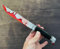 Rubber Johnnies Faux couteau tueur de bois , sans danger, 30 cm de long, manche noir, accessoire de film d'Halloween