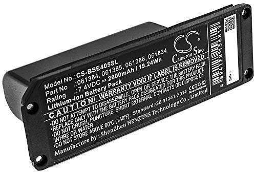 Cameron Sino Batterie de rechange pour 413295, Soundlink Mini, SoundLink Mini one PN: 061384, 061385, 061386, 061834 2600 mAh/19,24 Wh