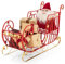 COSTWAY Deko Schlitten für Weihnachten, Metallschlitten Weihnachtsdeko, Weihnachtsschlitten Santaschlitten Metall, Weihnachtsdekoration für Zuhause, Festival, Party, 99x36x61cm, Rot