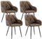 WOLTU Esszimmerstühle 4er Set, für Esszimmer Wohnzimmer, ergonomische Küchenstühle gepolstert mit Armlehnen, Metallbeinen, Sitzfläche aus Vintage-Kunstleder, Dunkelbraun