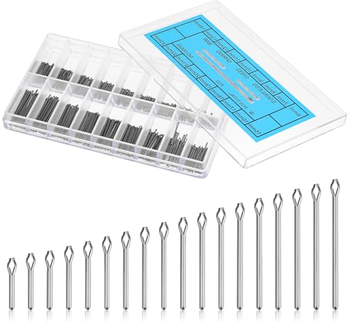 360 Pezzi Cinturino per Orologio da Polso 6-23 mm - Splinte Argento per Cinturino in Acciaio Inox - Perni e Link Cotter Pins - Strumenti di Riparazione