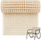 Meyagot Rattan Gurtband 35X100cm Wiener Geflecht, Rattan-Gurtband Natürliches Wabengeflecht Stuhlflechtrohr Rattan Geflecht Stuhlgeflecht Rattan Webbing Geflecht Für Diy Projekte Heimdekoration