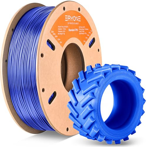 ERYONE TPU Filament 1.75mm, 3D Drucker Filament,Flexible TPU Filament, TPU 95A, Maßgenauigkeit +/- 0,03 mm, 1kg 1 Spule, Blau