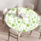 Highdi 3D Mantel Redondo con Bordes Elástica, Manteles Impermeables Antimanchas Lavable para Decoración Hogar Comedor Cumpleaños Jardín (110cm,Flores Verdes)