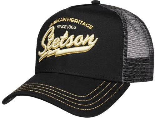 Stetson Since 1865 Trucker Cap Snapback Baumwolle Schwarz One Size Big (60-64 cm)