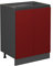 Vicco Küchenunterschrank R-Line, Rot/Anthrazit, 60 cm, AP Anthrazit