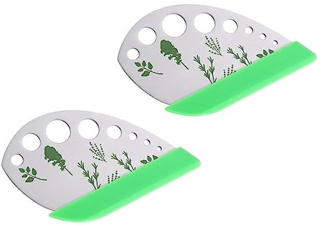 TOPBATHY 2 Stück Gemüsekernzieher Küchenblattschäler Küchenzubehör Abisolierwerkzeug Vanille Schneidwerkzeug Multifunktional 9 Löcher Vanilleschneider Edelstahl