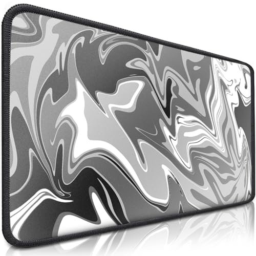 Sidorenko Gaming Mauspad XXL Grau - Großes Mousepad 350x260 mm - rutschfeste Schreibtischunterlage für Gaming und Büro - Fransenfreie Ränder - Präzises und langlebiges large mouse pad maxlvl