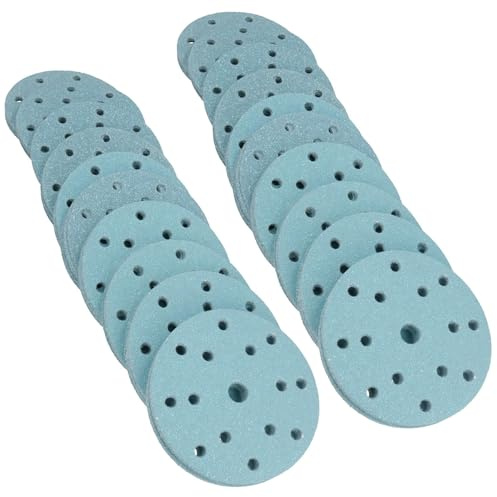150mm Self Adhesive Hook + Loop Ceramic Abrasive Sanding Discs 60 Grit 200pc