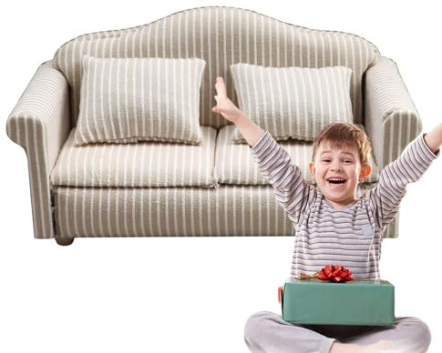 Puppenhaus Möbel | Miniatur Sofa Couch Puppenhaus Möbel Zubehör | Miniatur Sofa Puppenhaus | Sofa Wichtel Sessel Doll-House - Sofa Ausstattung Für M-ini Puppenhäuser