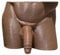Pflanzenvase in Körperform, einzigartiger Übertopf, Penisvase, Dekor, lustiger Übertopf mit männlichem Körper, Penis-Übertopf, Blumentopf, Heim- und Gartendekor, 12,9 x 12,7 x 9,9 cm, braun, einzigart