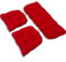 Weidenstuhlkissen-Set für den Außenbereich, getuftete Sitz-Ersatzkissen für Terrassenmöbel, Sofa, Zweisitzer und Sofa, Rot, 3-teiliges Set