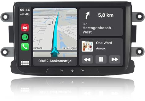 ACAVICA 2+32 GB Autoradio für Renault Dacia Duster Sandero Lada, 9 Zoll Autoradio, kabelloses CarPlay, Android Auto Touchscreen GPS-Navigation, Bluetooth, WLAN, RDS, Dual-USB