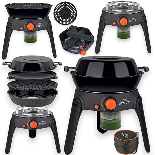 NGT Réchaud à gaz dynamique Station de cuisson portable Station de peche BBQ Camping Pêche à la carpe