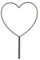 matches21 HOME & HOBBY Großes Metall-Herz Ø 50 cm schwarz mit Stiel zum Stecken als Draht-Herz Blumenstecker