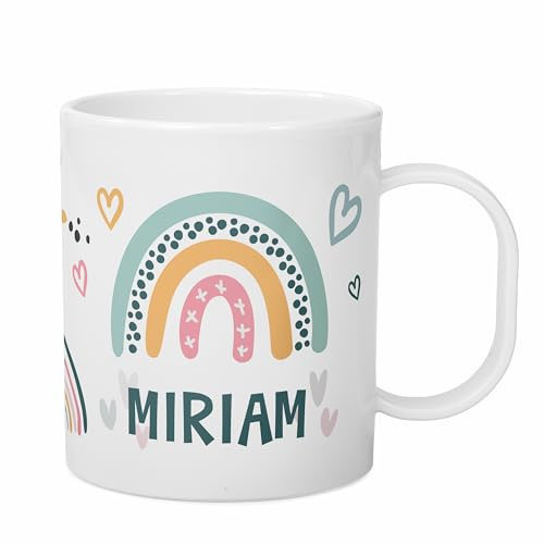 Made in Gift | Taza de Plástico Infantil Personalizada con Nombre | Taza Personalizada para Niños de 330 ml | Libre de BPA | Reutilizable | Apta para Lavavajillas | Varios Diseños