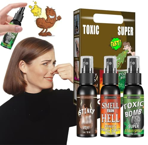 Furzspray Extrem (3er Set) – Das ultimative Stinkspray für unvergessliche Momente | Pupsspray Stinkbombe Extrem, Scherzartikel für Erwachsene, Furz Spray für Halloween Streichspielzeug (30ML / Pack 3)