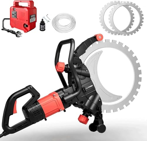 LESBJFDM Scie à Béton Professionnelle 12000W, Tronçonneuse à Béton de Mural & Scie Circulaire à Eau - Meilleure pour Coupe Profonde et Rainurage, Satisfait ou Remboursé