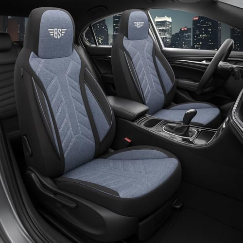Sitzbezüge passend für Audi Q5 | Farbe: Grau-Beige | Model: Prime Pilot | Autositzbezüge | Sitzschoner | Schonbezüge | HERM206