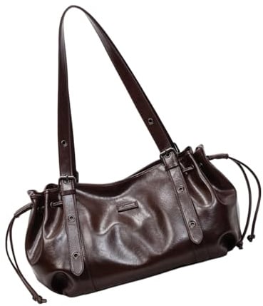 YIZITU Stilvolle Übergroße PU Umhängetasche Mit Verstärktem Innere Unterarmtasche Trendiges Shopping Große Unterarmtasche Für Damen