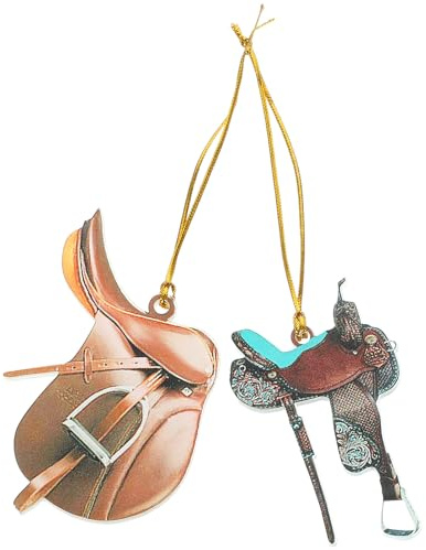 DEARMAMY 2 Stück Pferdesattel Anhänger Auto Rückspiegel Deko Western Charme Acryl Anhänger Geschenk für Pferdefreunde
