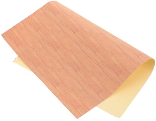 Veemoon 12, Foglio Decorativo Miniatura Venature Legno, Accessori per Pavimentazione Mini Case, Decorazione per Interni Giocattolo