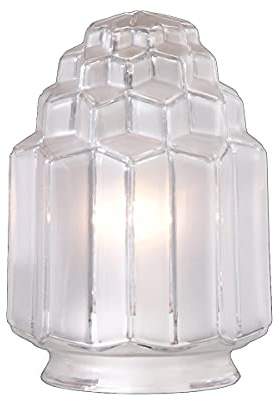 B&P Lampenschirm für Tischlampen, Art Deco, 3 1/4 Zoll