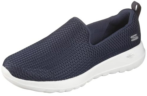 Skechers Women's Go Walk Joy-Evaluate Trainers, Navy Textile /White Trim, 3.5 UK