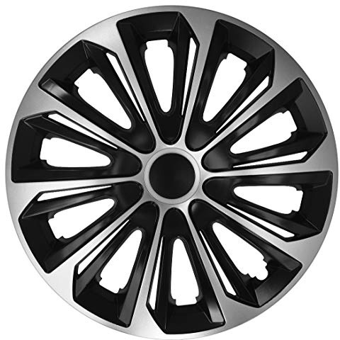 NRM Strong Duocolor Universal Radzierblenden, 4 Stück, Schwarz/silberfarben