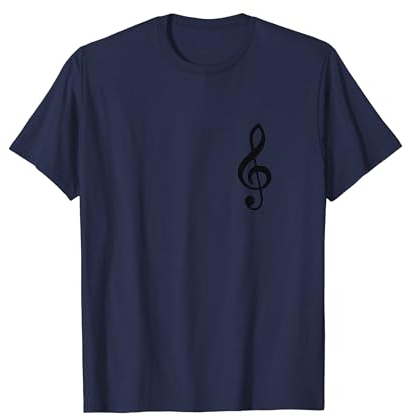 Notenschlüssel Sänger Dirigent Bassgitarrist Chor Geschenk T-Shirt