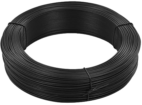 vidaXL Bindedraht Spanndraht Blumendraht Wildzaun Gartenzaun Maschendrahtzaun Zaun Draht Basteldraht 250m 1,6/2,5mm Stahl Anthrazit