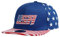 Underground Kulture USA United States of America Blue Stars and Stripes Adjustable Super Bowl World Cup Flat Peak Snapback Hat Baseball Cap