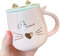 Unicorn Mug with Lid Spoon 3D Cute Ceramic Coffee Tea Cup Couple Mug Set Birthday Gift for Women Friend Lovers (cat smile, 430 ml)