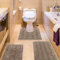 ACCUMTEK IM Home Ultra Soft Badezimmer Teppiche und Matten Set 3-teilig Badezimmer Teppich Set Beige Dicke Chenille Badvorleger rutschfeste Badematten für Badezimmer, WC, Schlafzimmer, Küche