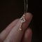 ZXCM 925 Argent Sterling pavé Cristal Vintage clé Pendentif Collier Femme tempérament Robe Bijoux