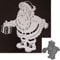 YunTrip Weihnachts-Stanzformen für Kartenherstellung, Weihnachtsmann-Metall-Stanzschablonen für DIY, Scrapbooking, Fotoalbum, Papier, dekoratives Handwerk, silber