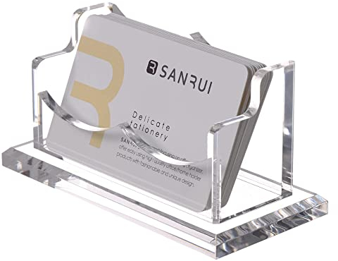 Banco di mostra del biglietto da visita, supporto da tavolo del biglietto da visita, organizzatore della carta, supporto della carta, orizzontale